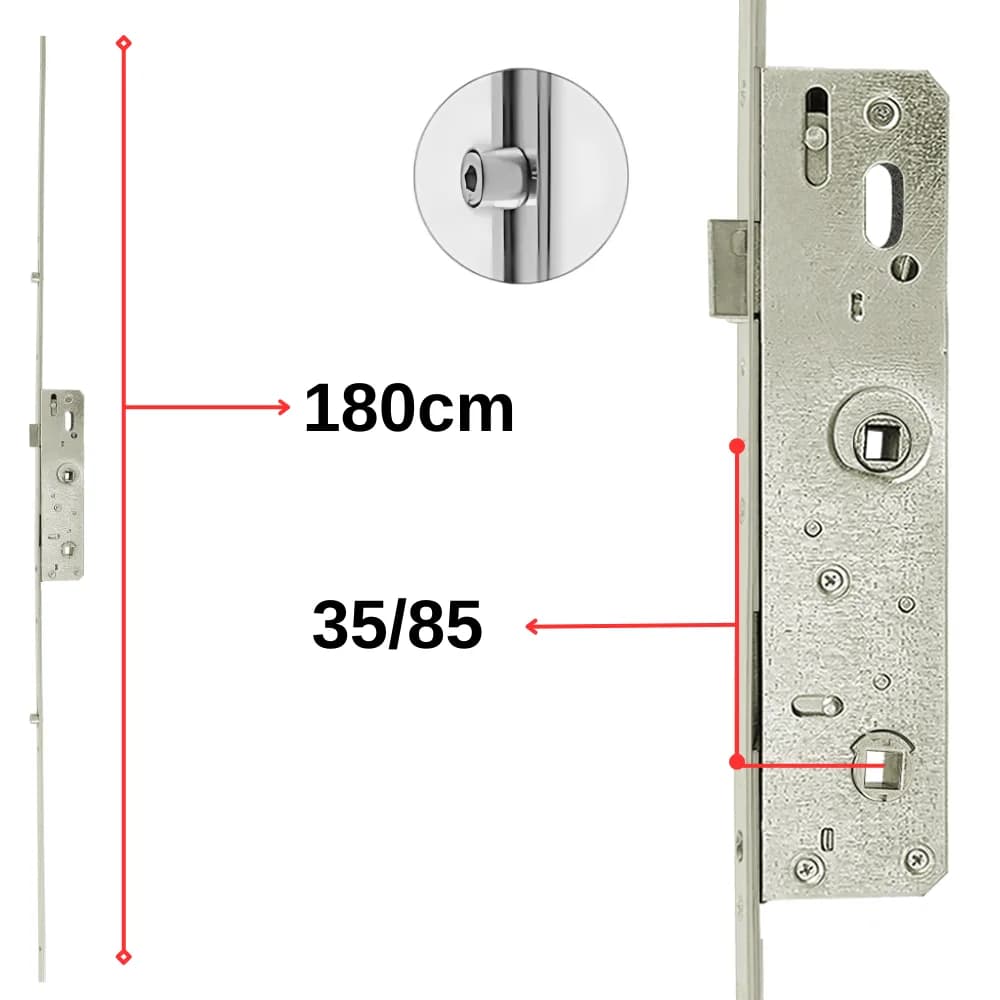 Endow 180 cm WC Kapı İspanyolet Metal Gövde Barelsiz 35/85