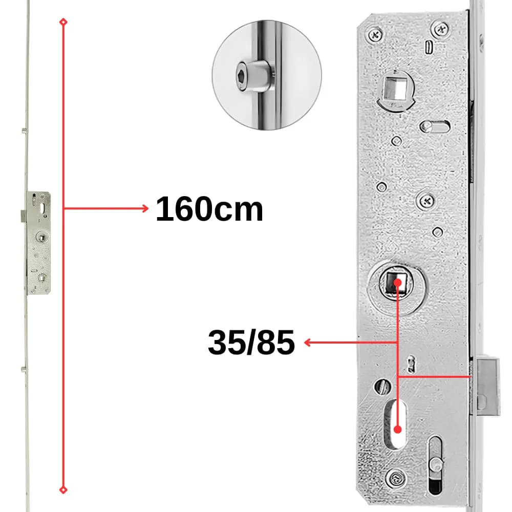 Endow 160 cm WC Kapı İspanyolet Metal Gövde Barelsiz 35/85