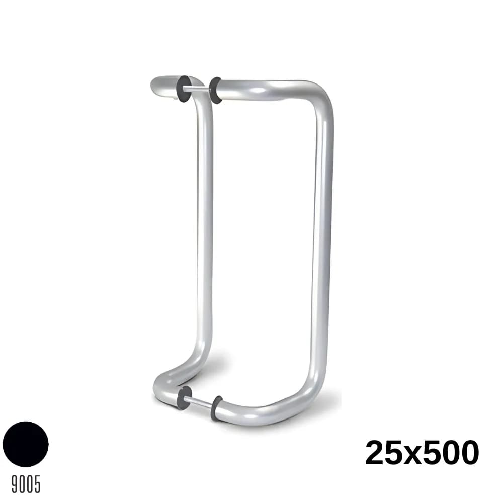 Kıvrık Kol 25X500 mm Siyah