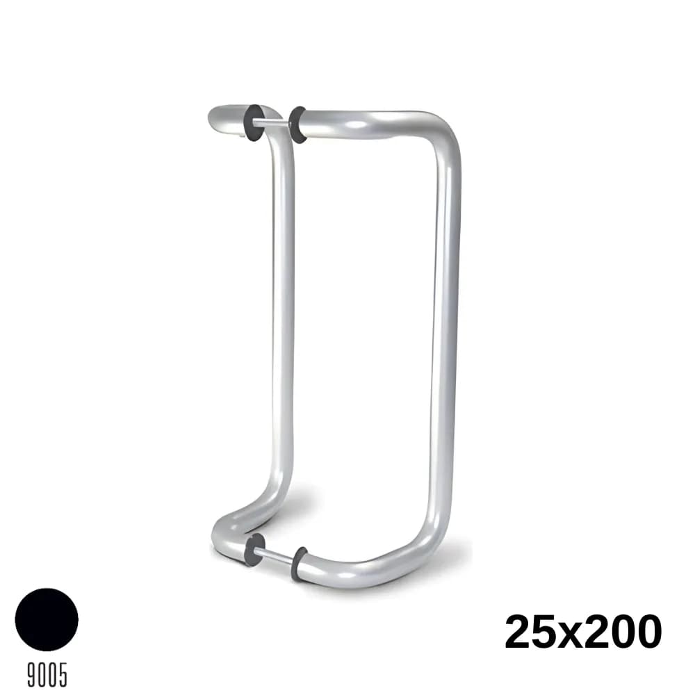 Kıvrık Kol 25X200 mm Siyah