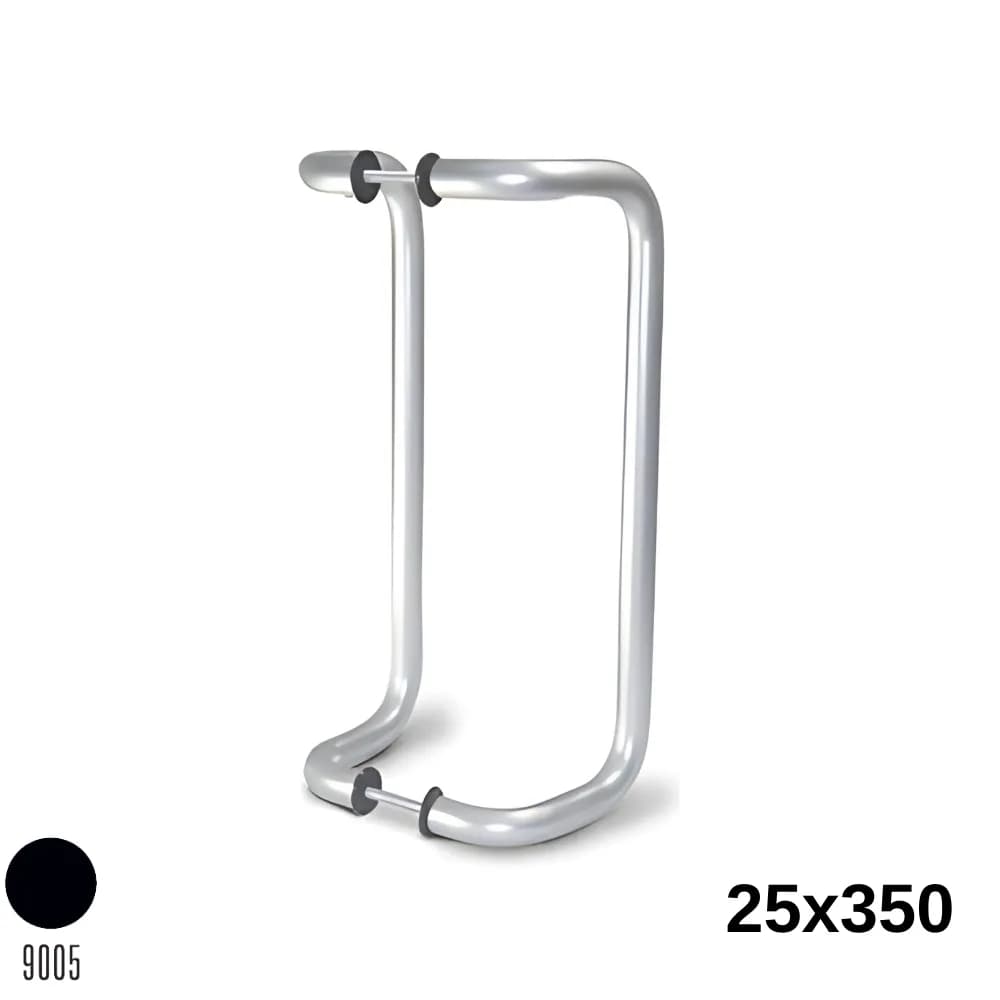 Kıvrık Kol 25X350 mm Siyah