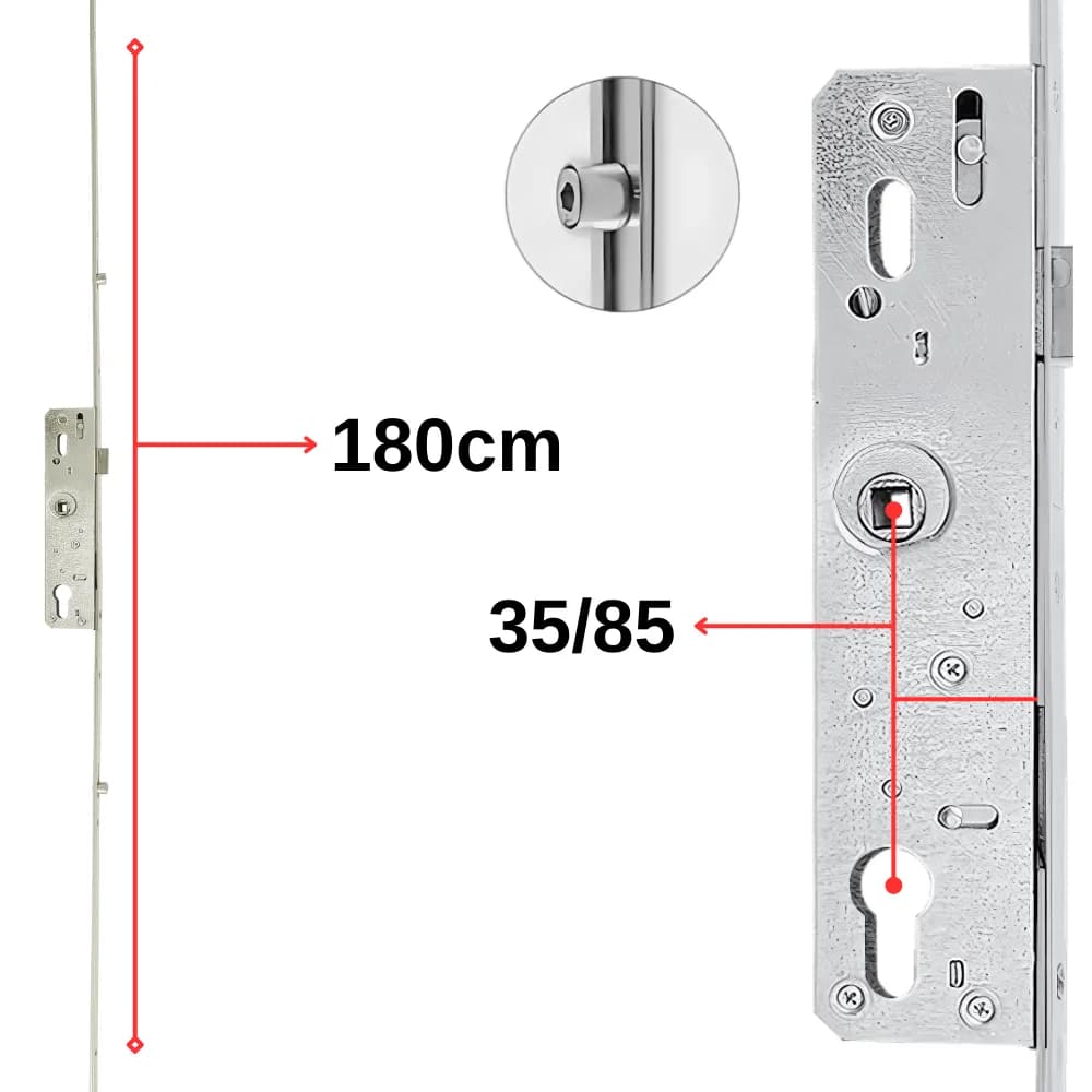 Endow 180 cm Kilitli Kapı İspanyolet Metal Gövde 35/85