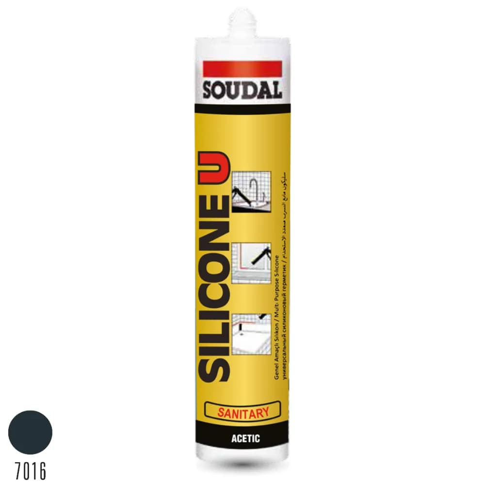 Soudal Silicone U Antrasit Gri 280 gr 405027