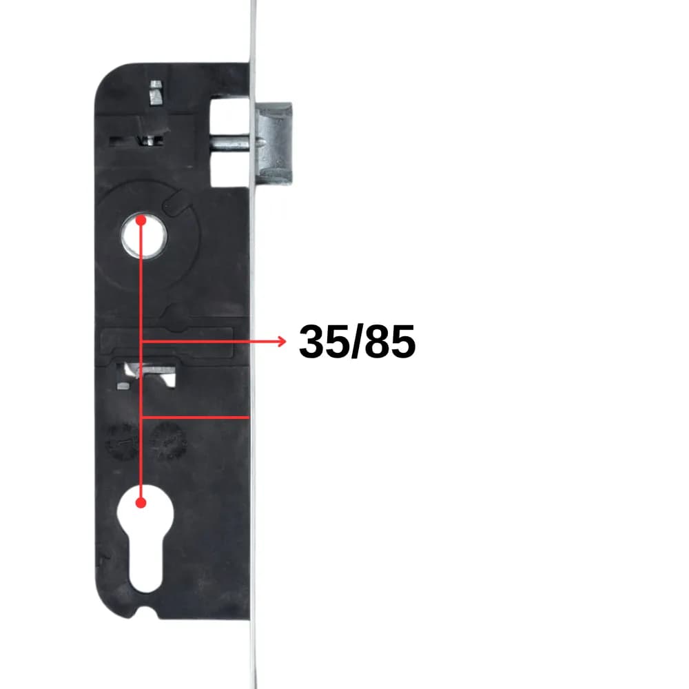 Şahbaz PVC WC Kilit Metal Gövde 35/90 (Dilli-Sürgülü)