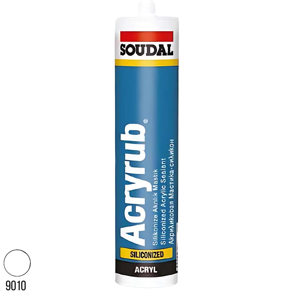 Soudal Acryrub Silikonize Mastik Beyaz 500 gr 117566