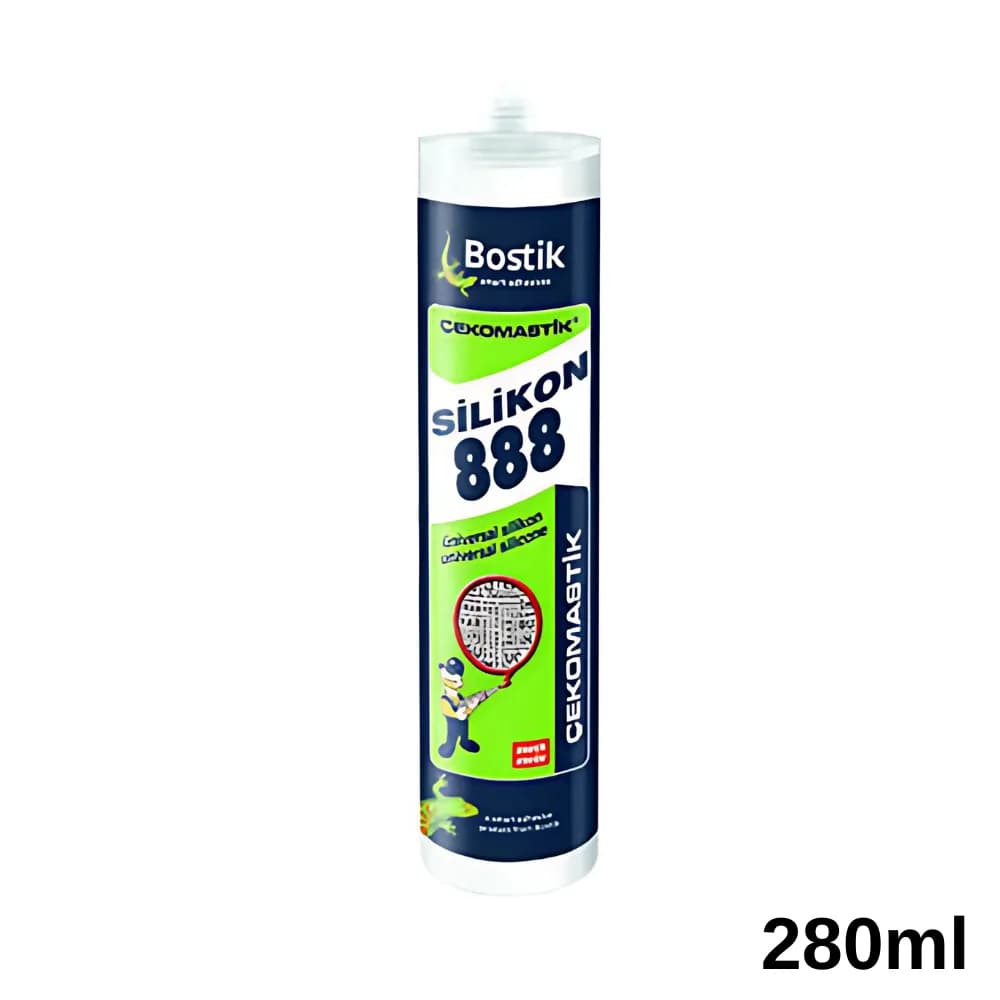 Bostik 888 Üniversal Silikon 280 ml Şeffaf