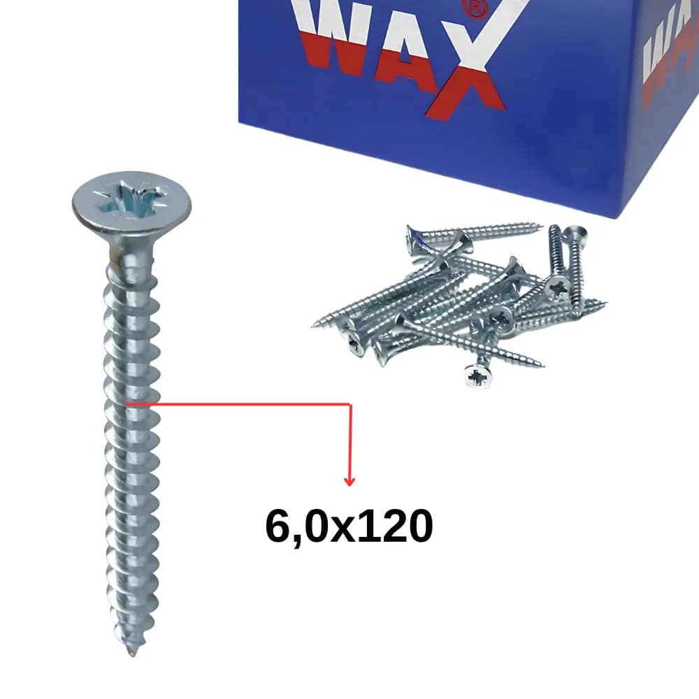Wax 6,0 X 120 Sunta Vidası 75 Ad.