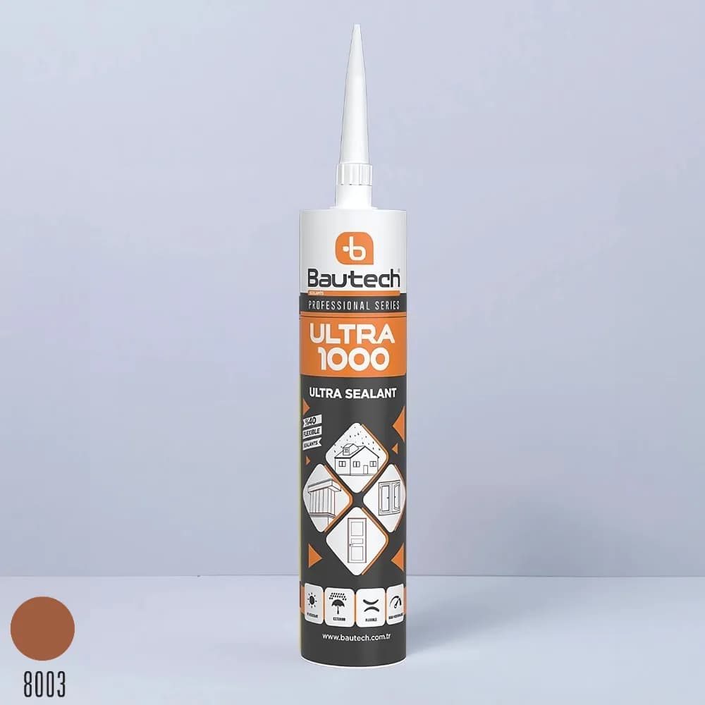 Bautech 1000 Lik Silikonlu Mastik 310 ml A.Meşe