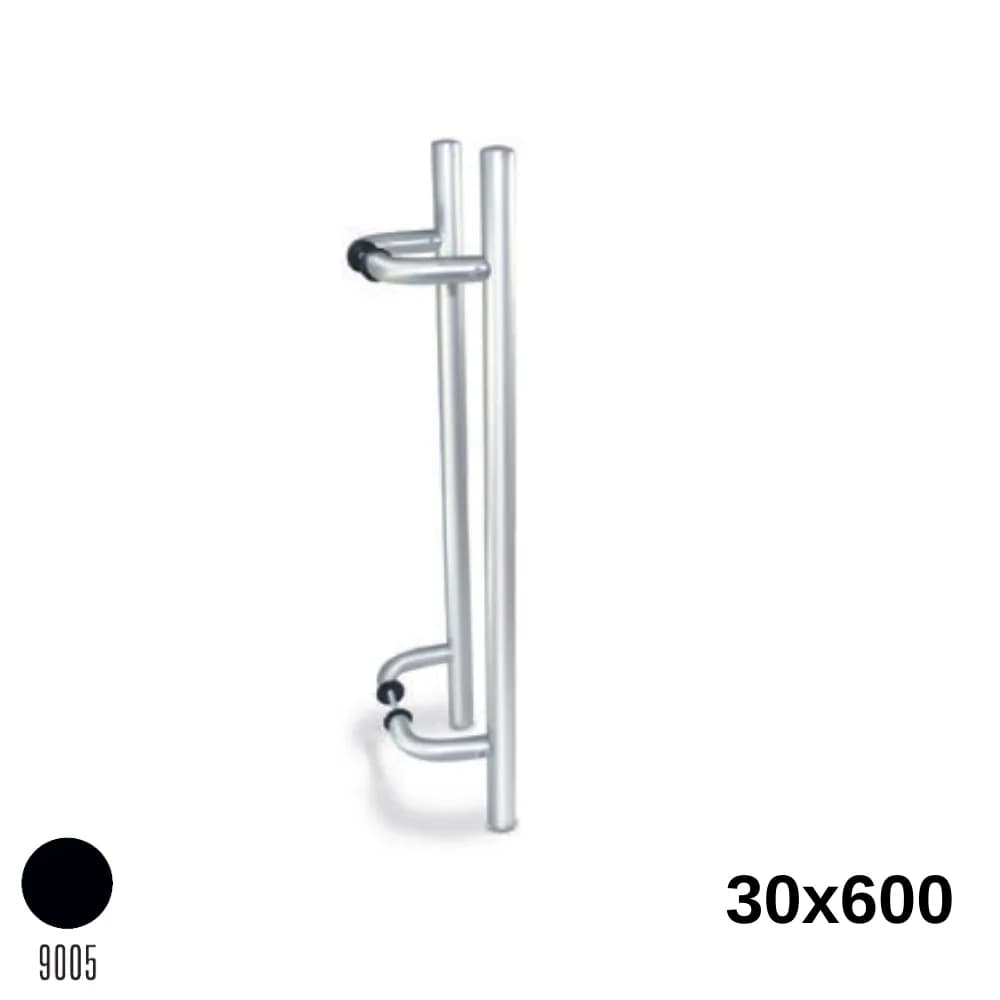 Köşeli H Kol 30X600 mm Siyah