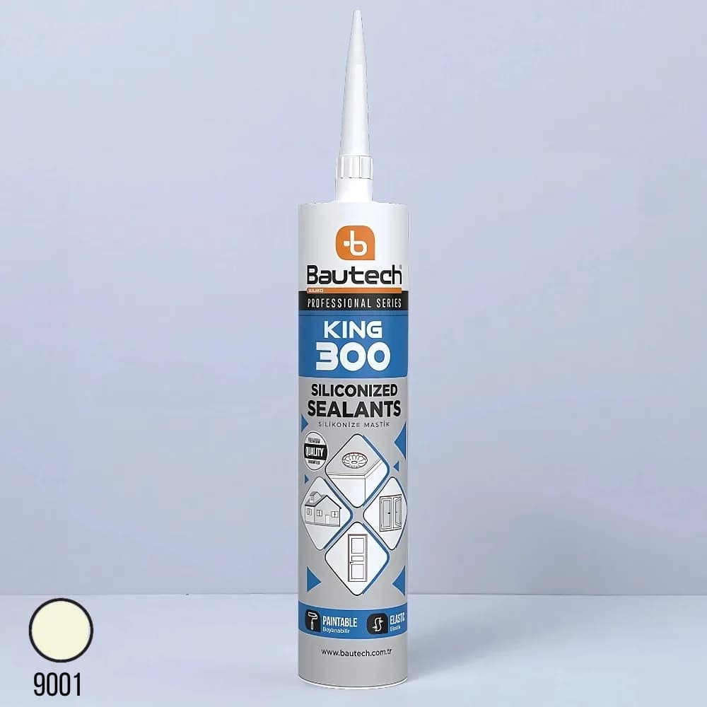 Bautech Silikonize Mastik 500 gr Bej
