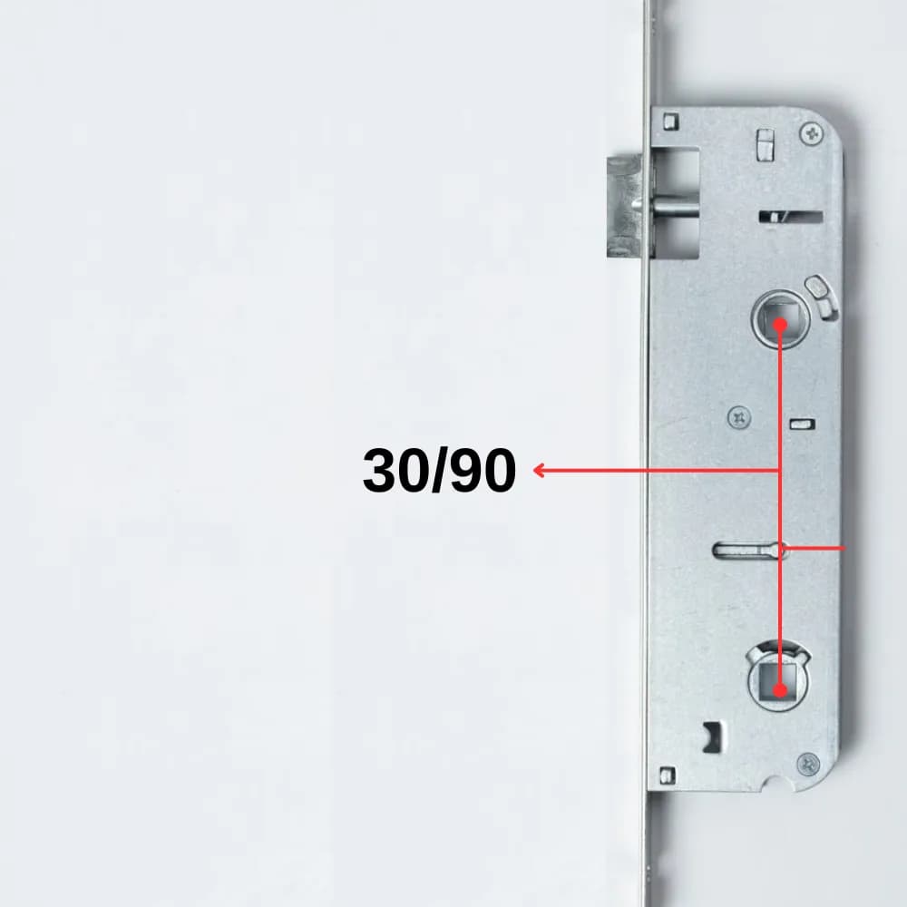 Şahbaz PVC WC Kilit Plastik Gövde 30/90 (Dilli-Sürgülü)