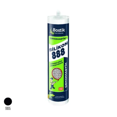 Bostik 888 Üniversal Silikon 280 ml Siyah
