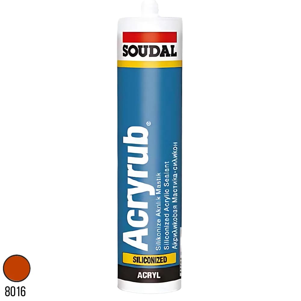 Soudal Acryrub Silikonize Mastik Kahverengi 500 gr 417561