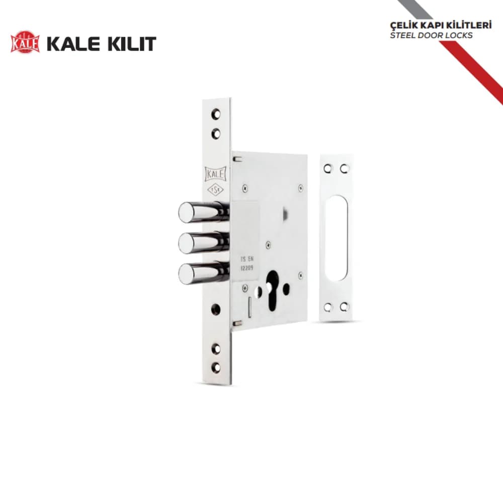 Kale 25700000005 Plus Çelik Kapı Emniyet Kilidi - Krom (Gm Nikel Silindirli) 68 mm