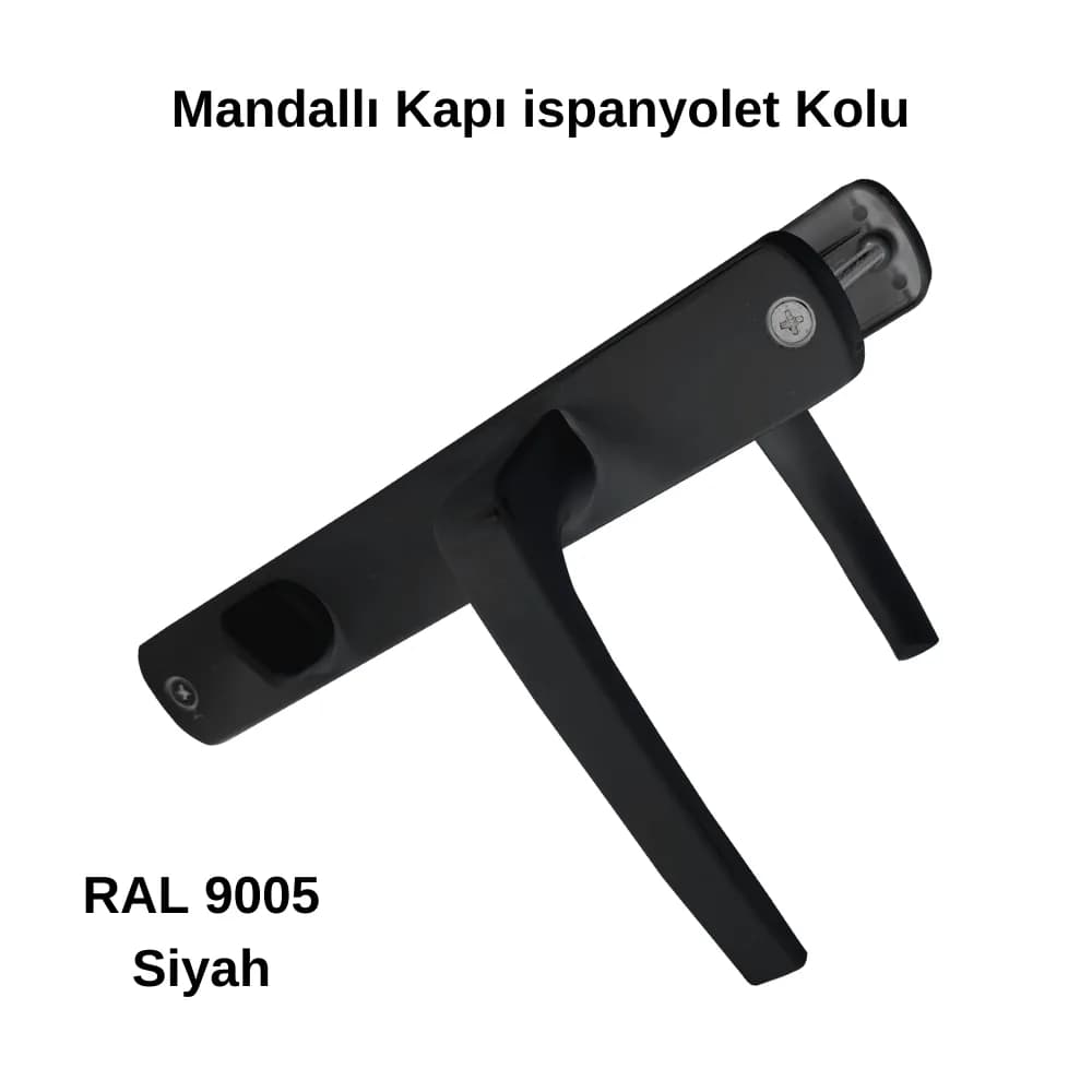 Endow Mandallı -Balkon Alm.Kapı Kolu Yaylı Siyah 35/85