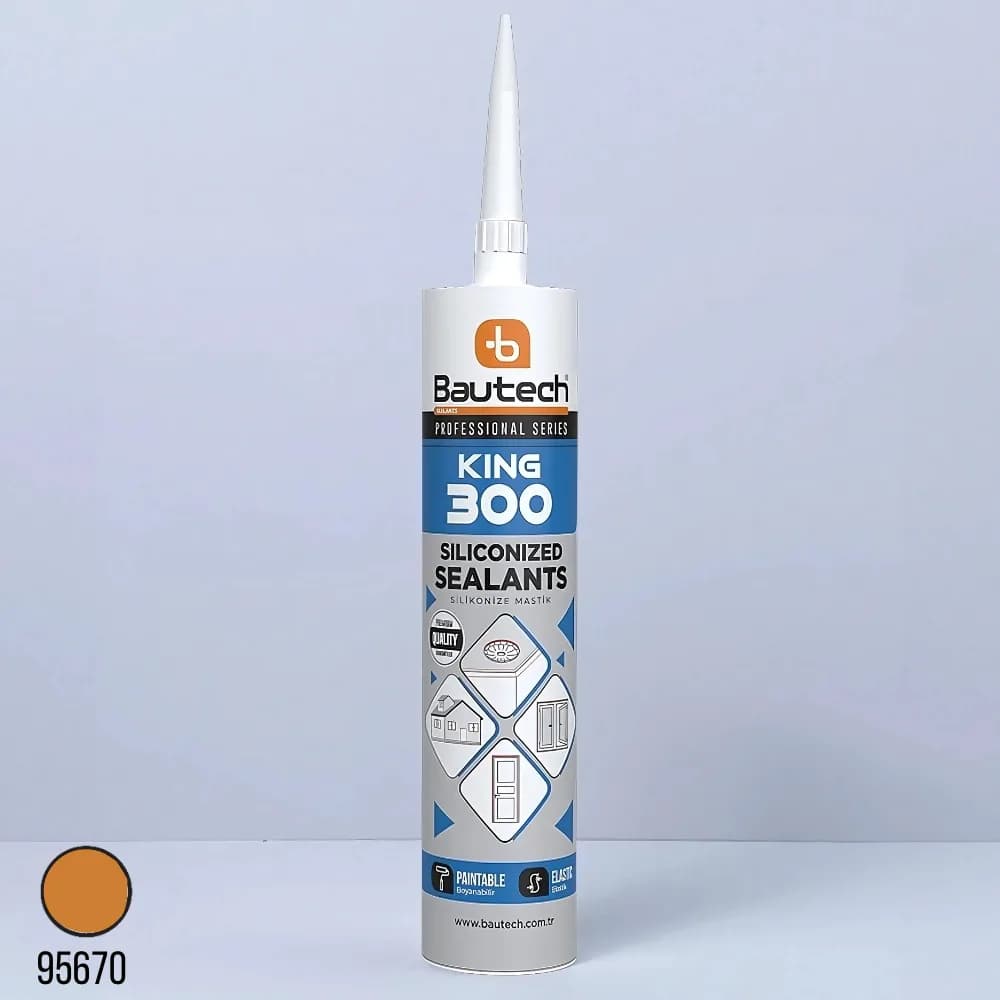Bautech Silikonize Mastik 500 gr Şampanya (Bronz)