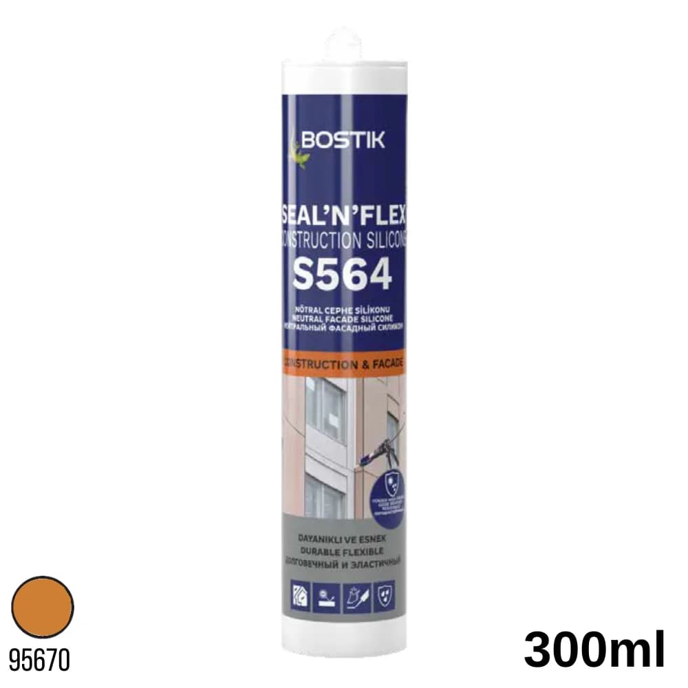 Bostik S 564 Nötr Cephe Silikon 300 ml Bronz