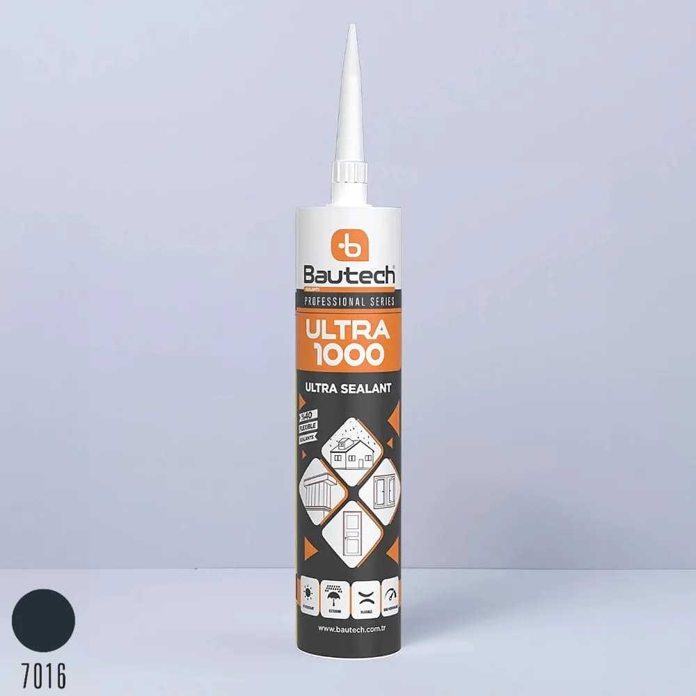Bautech 1000 Lik Silikonlu Mastik 310 ml Ant.Gri