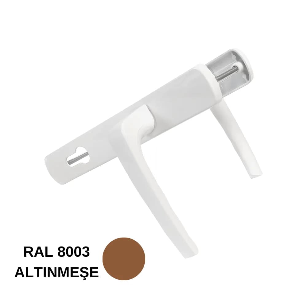 Endow Alüminyum Kapı Kolu Yaylı Açık Kahve (Altın Meşe) 35/85
