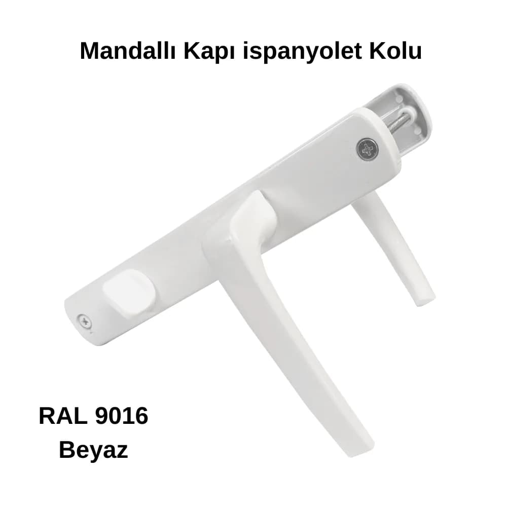 Endow Mandallı -Balkon Alm.Kapı Kolu Yaylı Beyaz 35/85