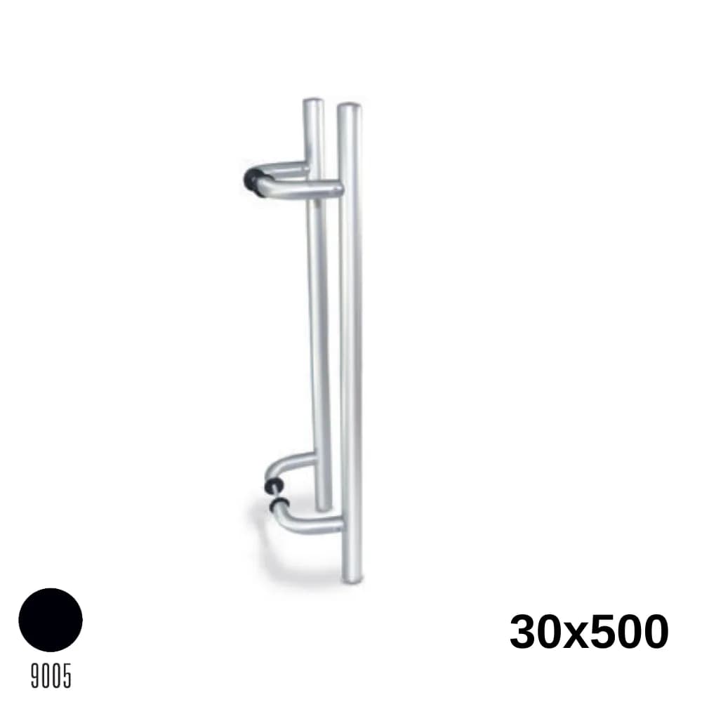 Köşeli H Kol 30X500 mm Siyah