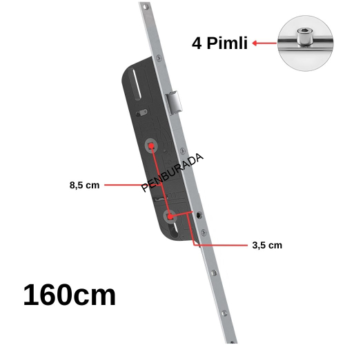 Kale 160 cm Plastik Gövdeli Pvc Barelsiz - Wc ispanyolet 35/85 Eksen